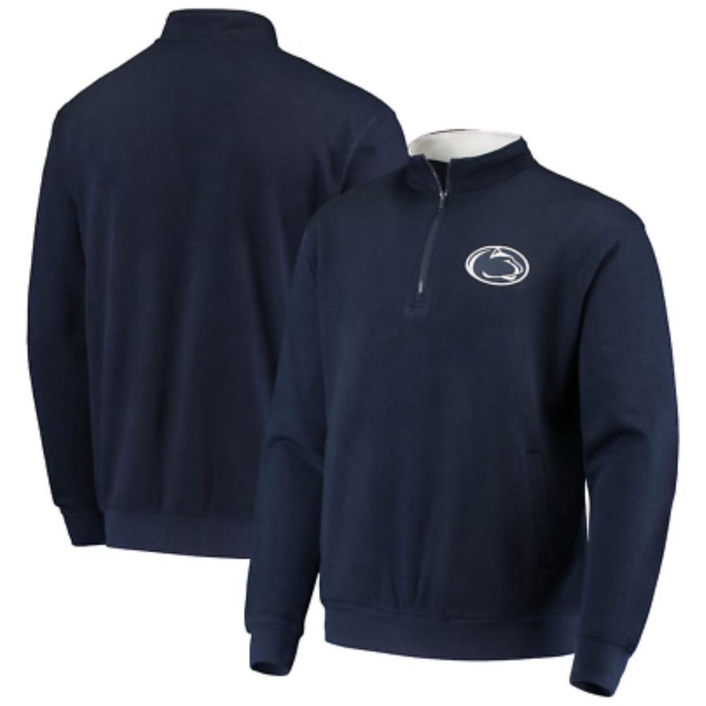 Men 3XL Colosseum Navy Penn State Nittany Lions Tortugas Logo Quarter-Zip Jacket